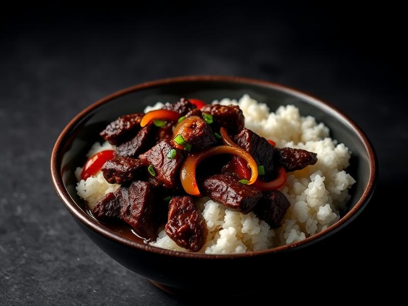 Beef Chilli Dry with Rice
